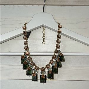 J. Crew Necklace. Gold w/ multi-colored jewels.